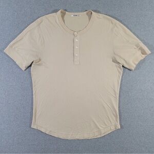 Buck Mason Short Sleeve Henley (Tan/ Sz M)